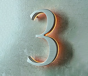 Floating Clear Horizontal LED Sign And Doorbell